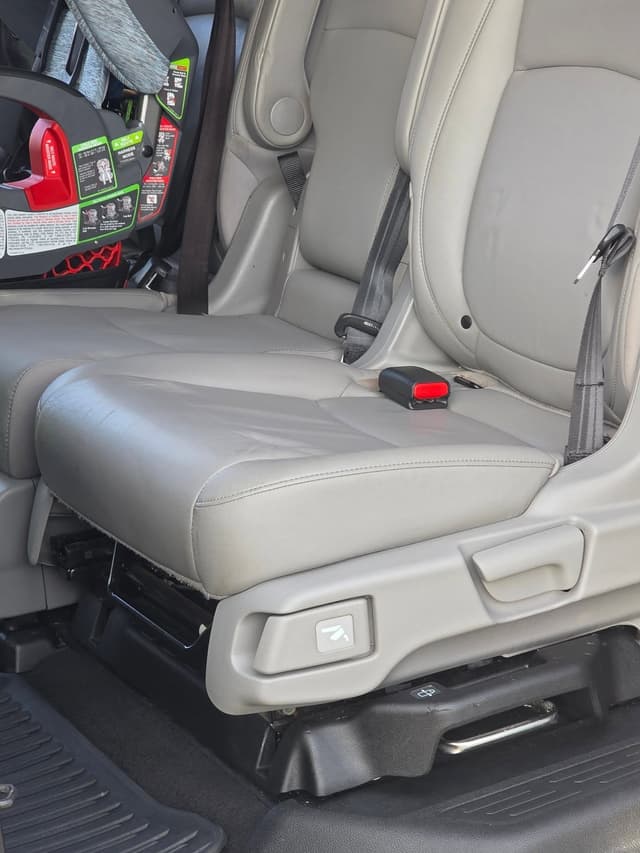 a bench seat after detailing
